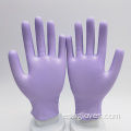 Guantes de examen morado guantes de caja de seguridad púrpura rosa